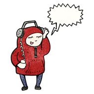 Cartoon Man Listening To Music N6