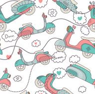 Bikes seamless pattern N3