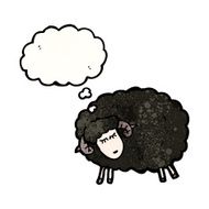 cartoon black sheep N33