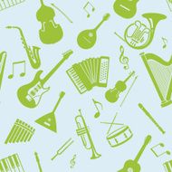 Vector Seamless Pattern of Musical Instriments N6