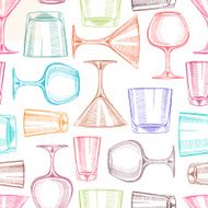 seamless background with glasses
