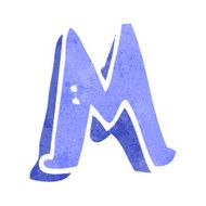 Cartoon Letter M N26