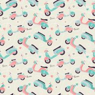 Bikes seamless pattern N4