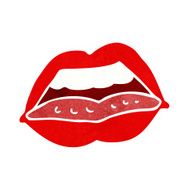 cartoon sexy lips symbol N12