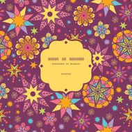 Colorful stars frame seamless pattern background template