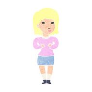 cartoon woman making excuses N28