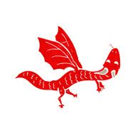 cartoon little dragon N21