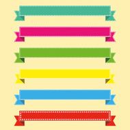 vector set of ribbons for infographics N3
