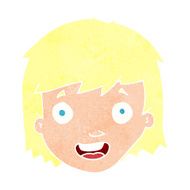 cartoon happy female face N268
