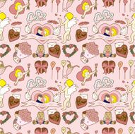 seamless Valentine&#039;s Day pattern N8