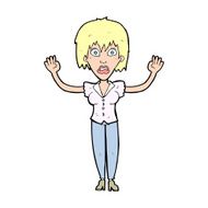 cartoon woman stressing out N33