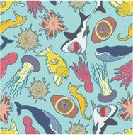 Seamless fish pattern N8