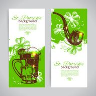 Set of St Patrick&#039;s Day banners