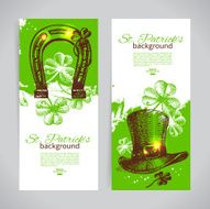 Set of St Patrick&#039;s Day banners N2