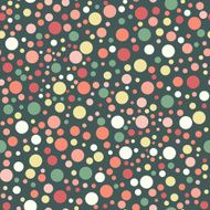 Seamless pattern stylish vintage polka dot texture