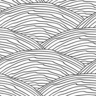 Seamless pattern with hand drawn wavy texture N3