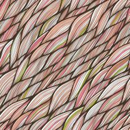 Seamless pattern with colorful hand drawn abstract waves texture N2