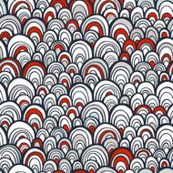 Seamless pattern with abstract doodle hand drawn scale texture N9