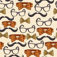 Seamless vintage hipster background N2