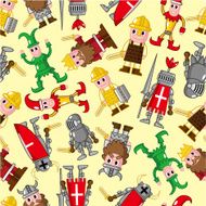 seamless medieval people pattern N3