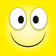 Vector Cute Cartoon Yellow Happy Face