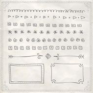 Hand-drawn vector line doodles set N8