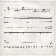 Hand-drawn vector line doodles set N9