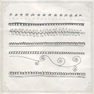 Hand-drawn vector line doodles set N10