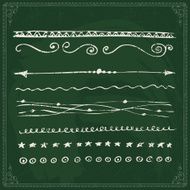 Hand drawn line border set N6