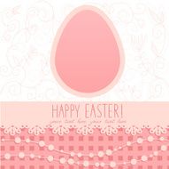 Easter egg floral card N4