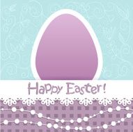 Easter egg floral card N5