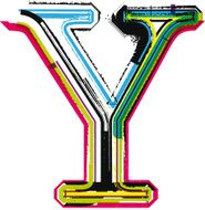 Colorful Grunge LETTER Y N3