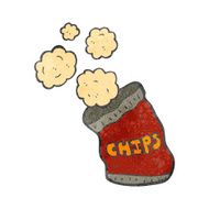 retro cartoon potato chips bag N3