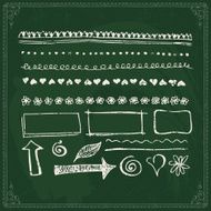 Hand drawn line border set N8