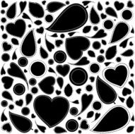black vintage pattern white background vector illustration N2