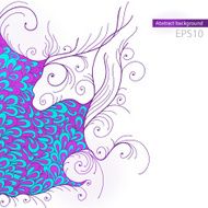 Decorative drawing ornamental nature card design N3