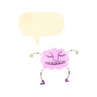 cartoon pink cloud monster
