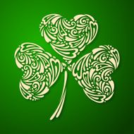 St Patrick&#039;s day background with clover in green colors