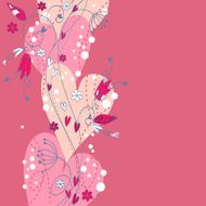 Elegant Valentine love floral postcard N2