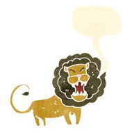 roaring lion retro cartoon N2