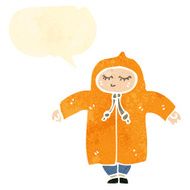 retro cartoon person in rain coat N2
