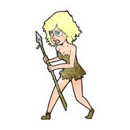 cartoon cave girl N14
