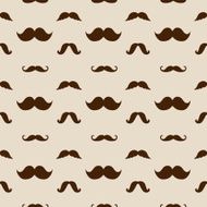 Hipster Mustaches Vector Seamless Pattern