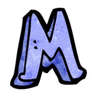 Cartoon Letter M N27