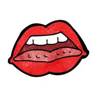 cartoon sexy lips symbol N13