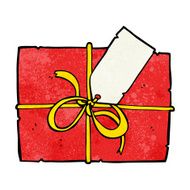 cartoon wrapped present N15