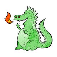 cartoon fire breathing dragon N31