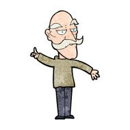cartoon old man telling story N15