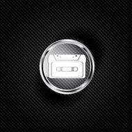 Compact Cassette icon flat design hipster style N4
