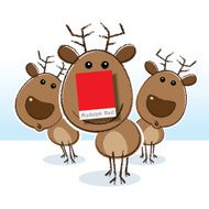 Reindeer with Red Colour Swatch Nose